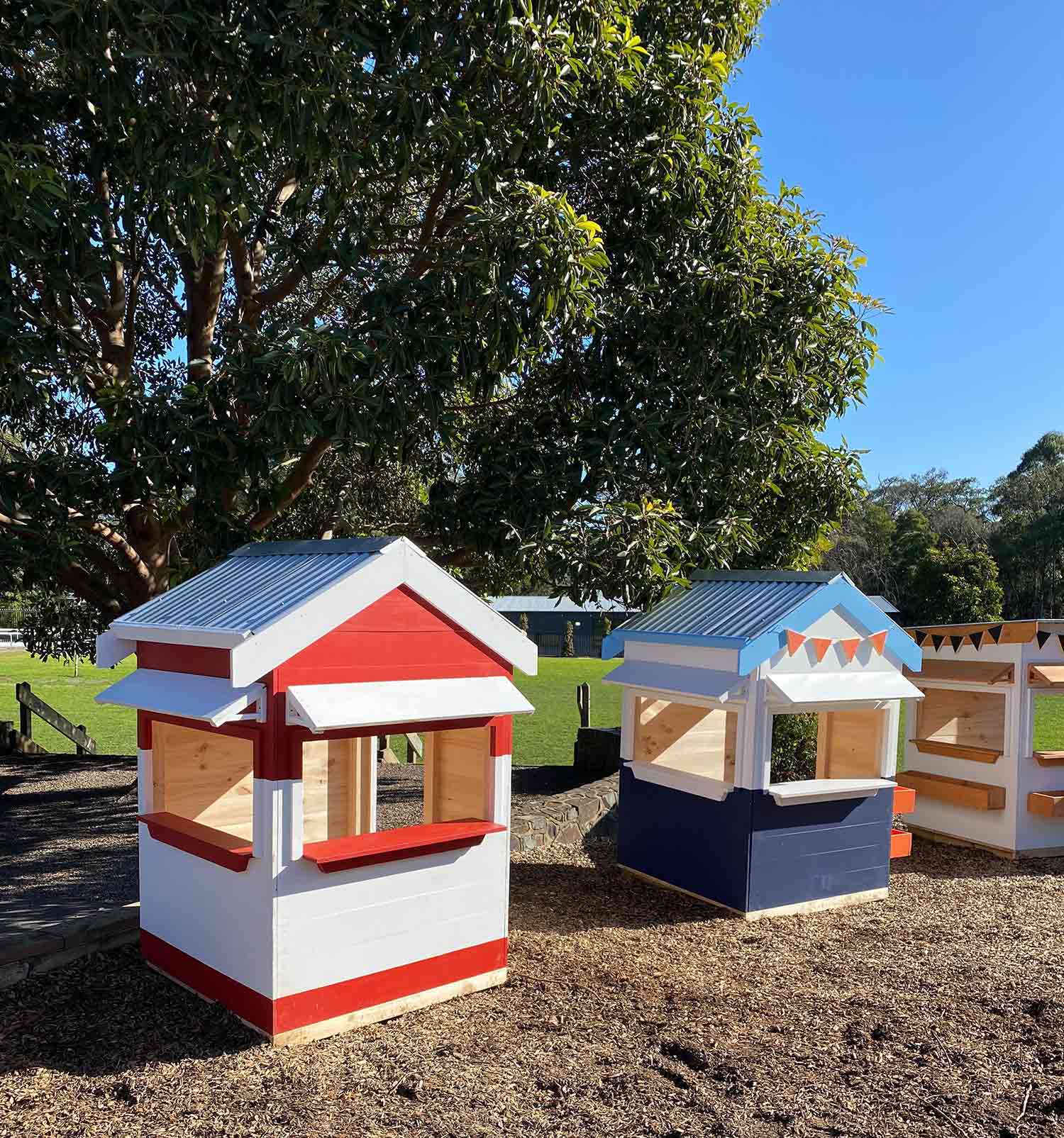 Wooden Cubby House Village at Belgrave South Primary School