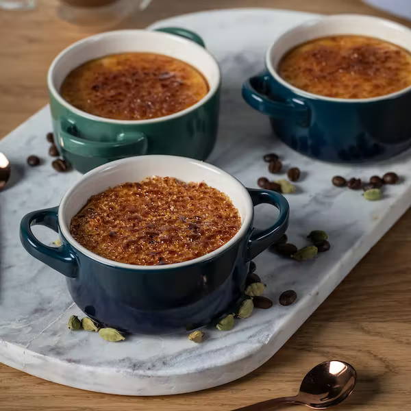 Coffee and Cardamom Crème Brulee