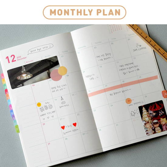 Monthly plan - Jam Studio 2020 One fine day dated weekly planner scheduler