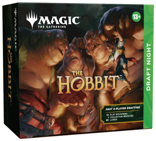 Magic: The Gathering The Hobbit Draft Night card game box.