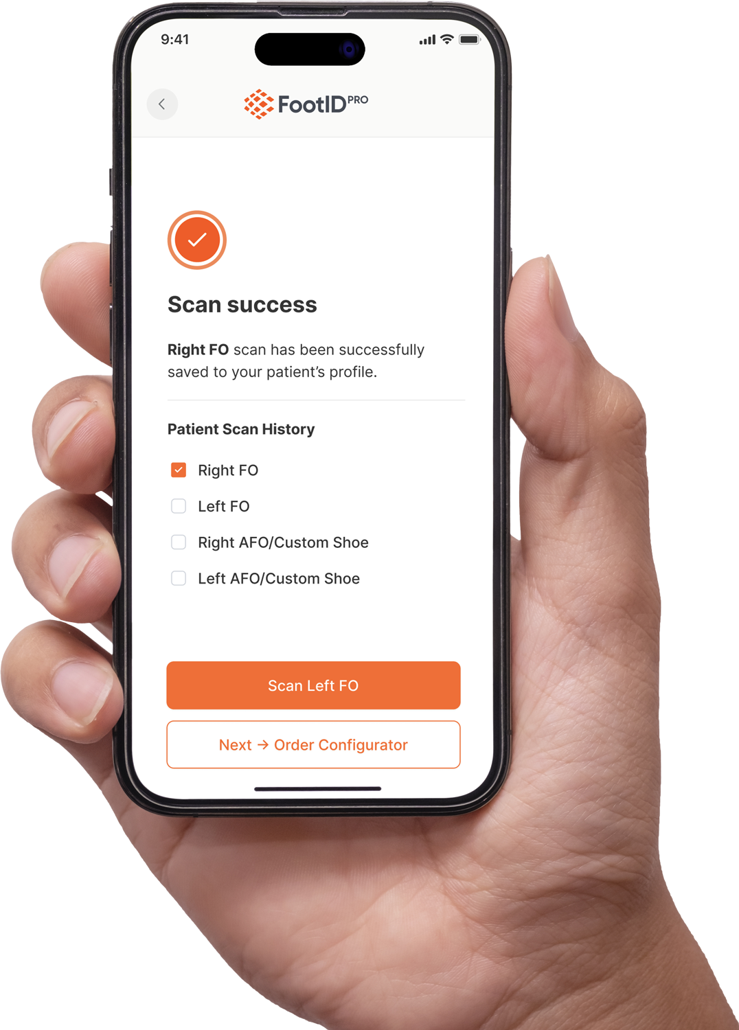 FootID Pro scan success