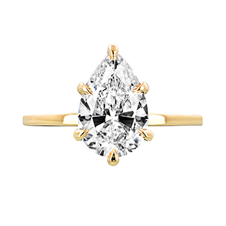 Pear cut lab grown diamond