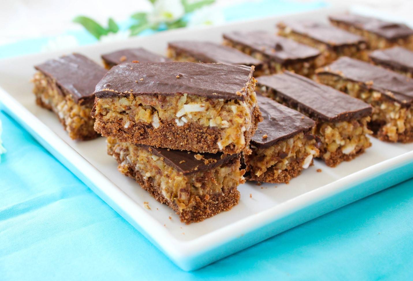 vegan German chocolate cake bars