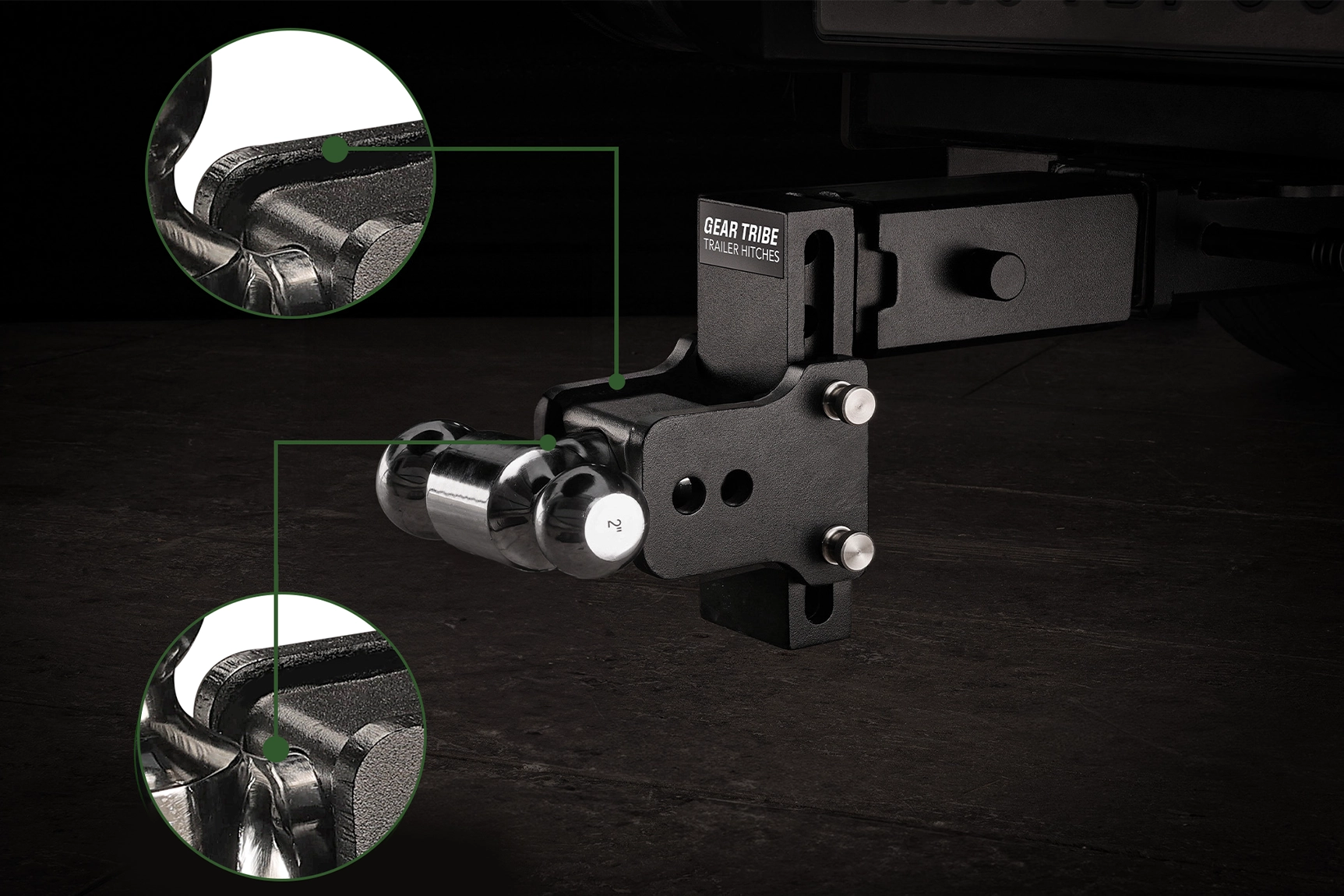 GearTribe Towmaster Trailer Hitch Ball Mount Fits 2