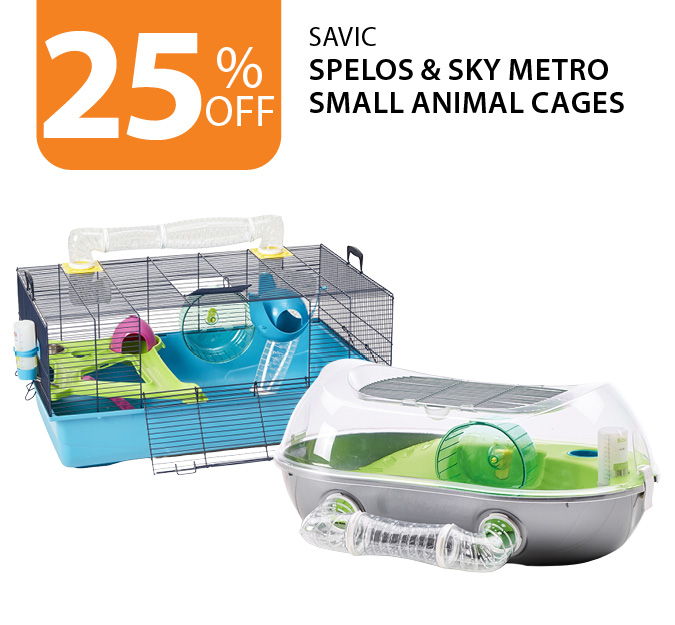 25% off Savic Spelos & Sky Metro Small Animal Cages