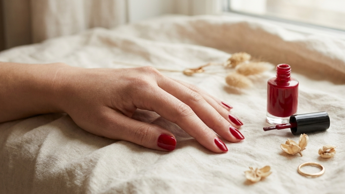 Editorial visual for the section: Ruby Slipper Red Nails