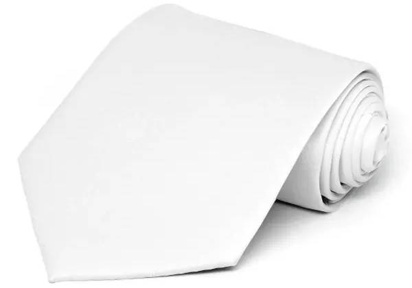 White Solid Color Necktie