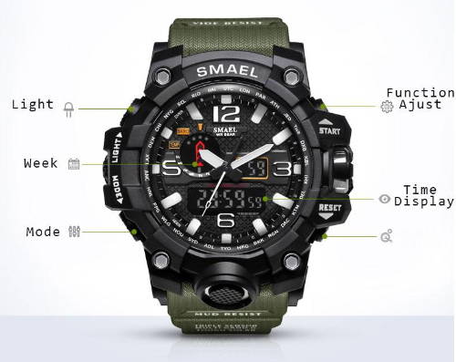 Men's Military Watch SMAEL G-1545 Master Sport - Dgitrends