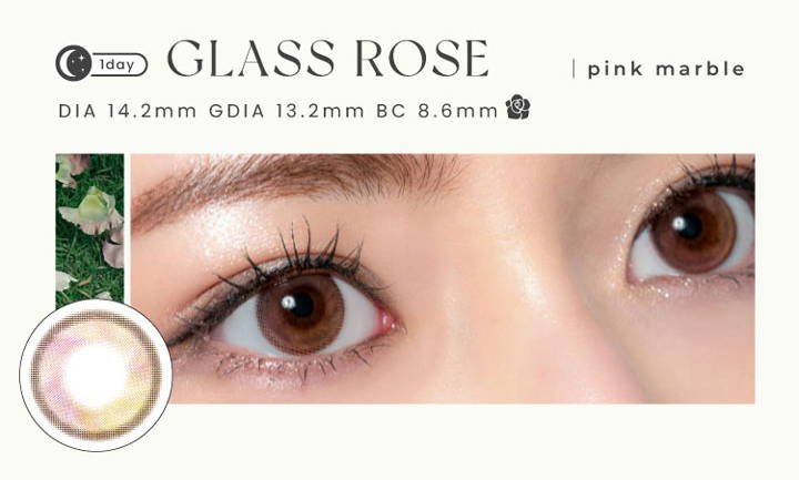 GLASS ROSE(グラスローズ), DIA14.2mm.GDIA13.2mm,BC8.6mm|ルミュー(Lemieu)コンタクトレンズ