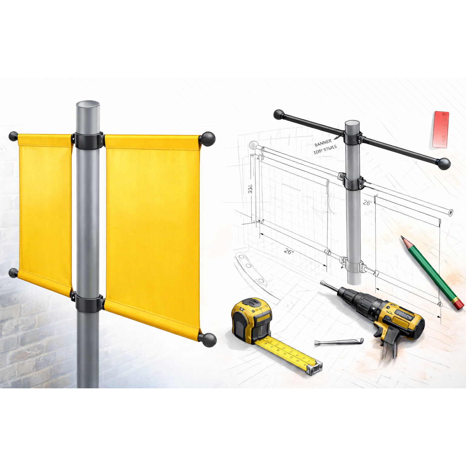 Custom Made Banner Brackets