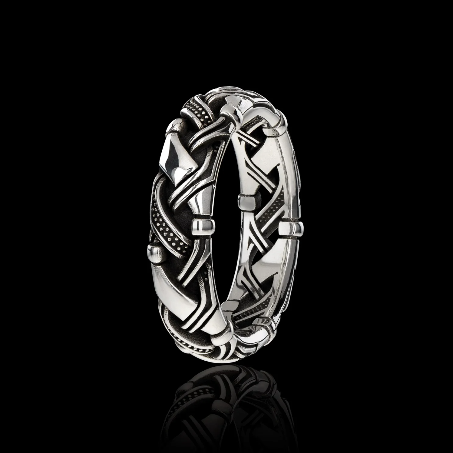 Valhalla Band 6.5mm in .925 Sterling Silver