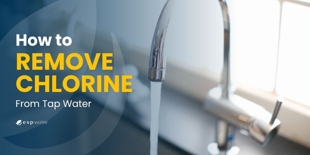 How to remove chlorine from tap water with a faucet image.
