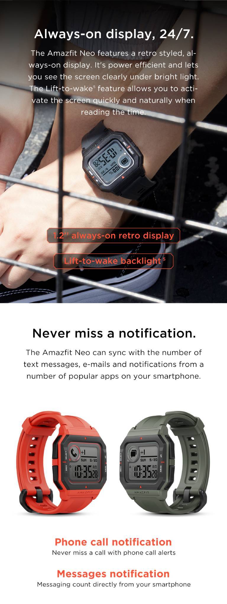Buy Xiaomi Amazfit Neo Smartwatch Retro ▷ Xiaomi Store in kiboTEK Spain  Europe ®