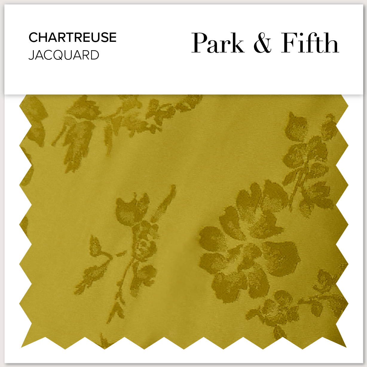 Chartreuse jacquard fabric swatch from Park & Fifth.