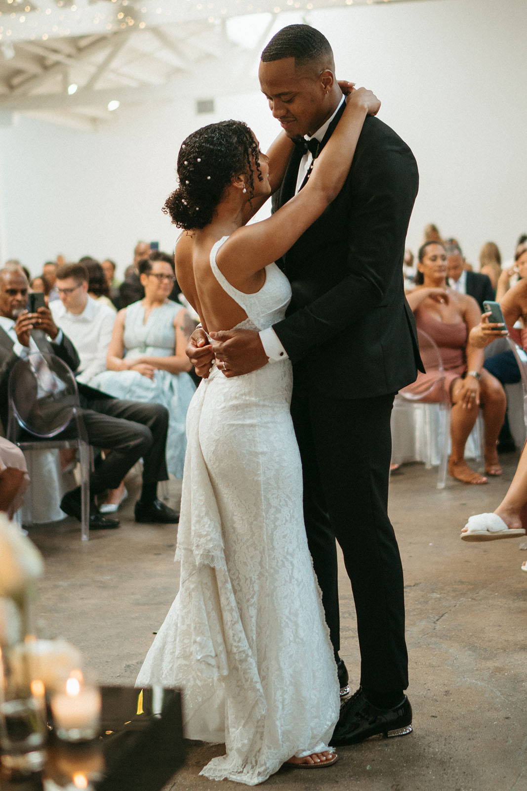 Bride and groom first dance