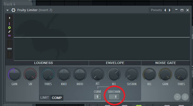 fruity limiter sidechain
