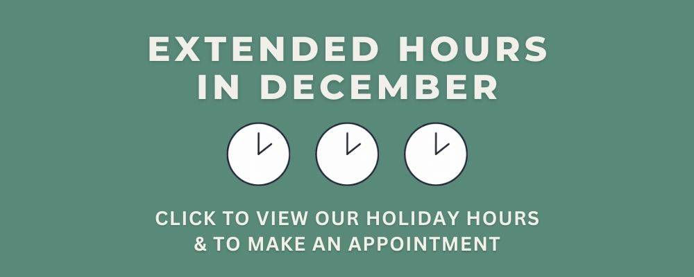 extended hours in december at henne jewelers banner