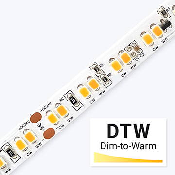 Sienna Dim-to-Warm LED Strip Light - From 3000K to candlelight as it dims