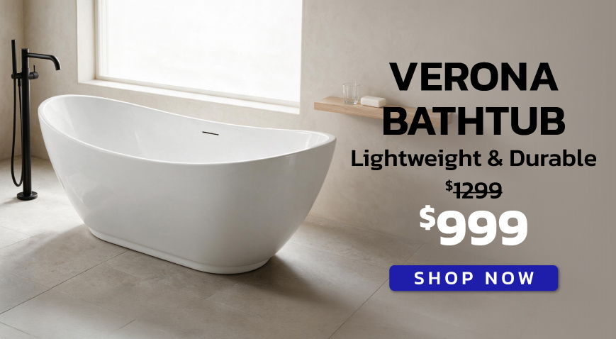 Verona bathtub advertisement with pricing and call to action.