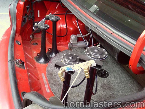 Shocker XL Train Horn component placement on 1998 Dodge Neon photo 2