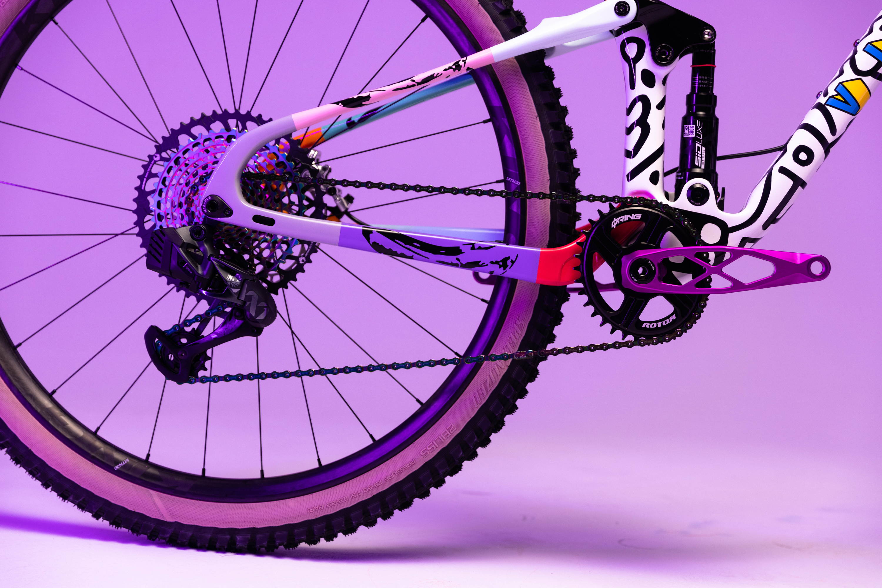 Hap Seliga's custom Pop Art-inspired Vitus Rapide mountain bike.