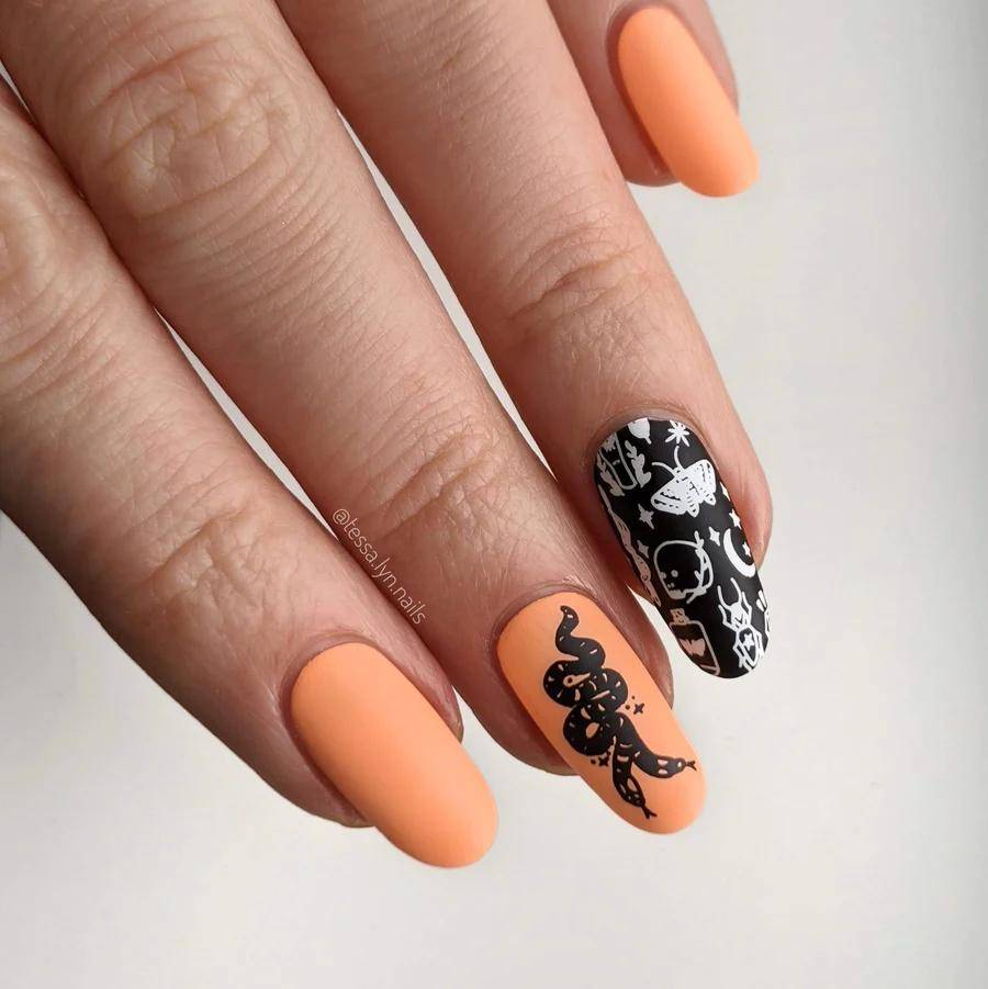 Candy corn nail art black matte nail polish halloween nail art designs candy corn nails nail art