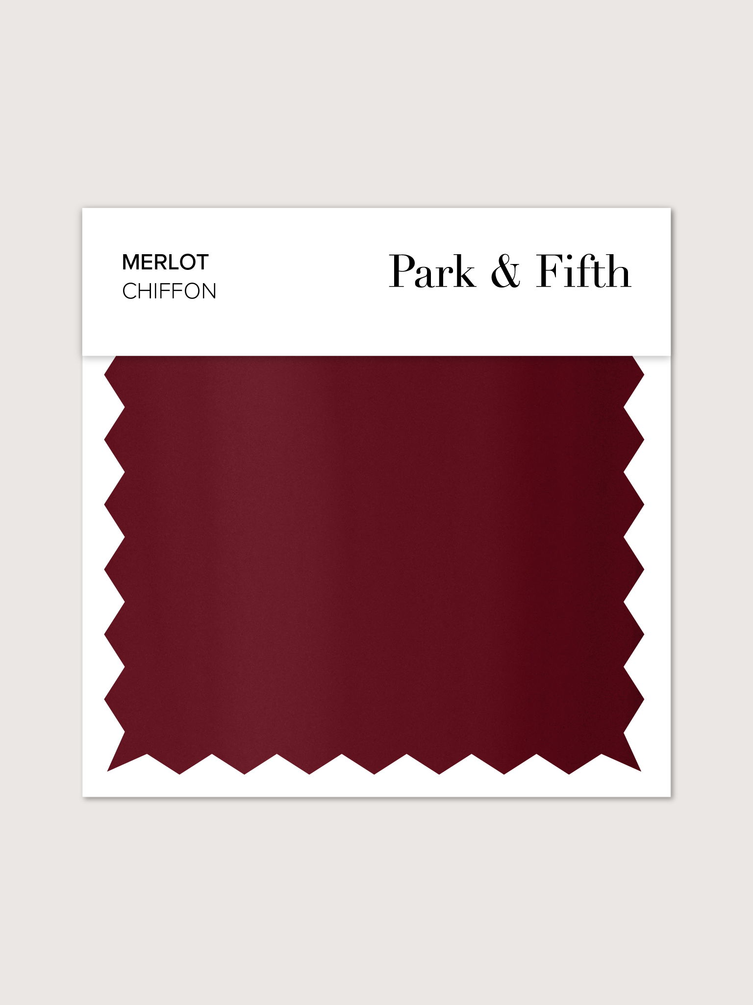 Merlot chiffon fabric swatch from Park & Fifth.