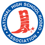 Logo of the National High School Rodeo Association featuring a cowboy boot.