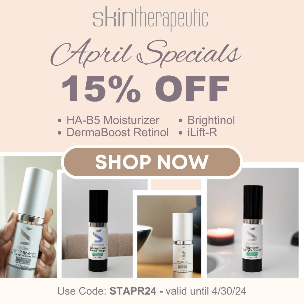 15% Off ALL Skin Therapeutic Skincare and Chemical Peels