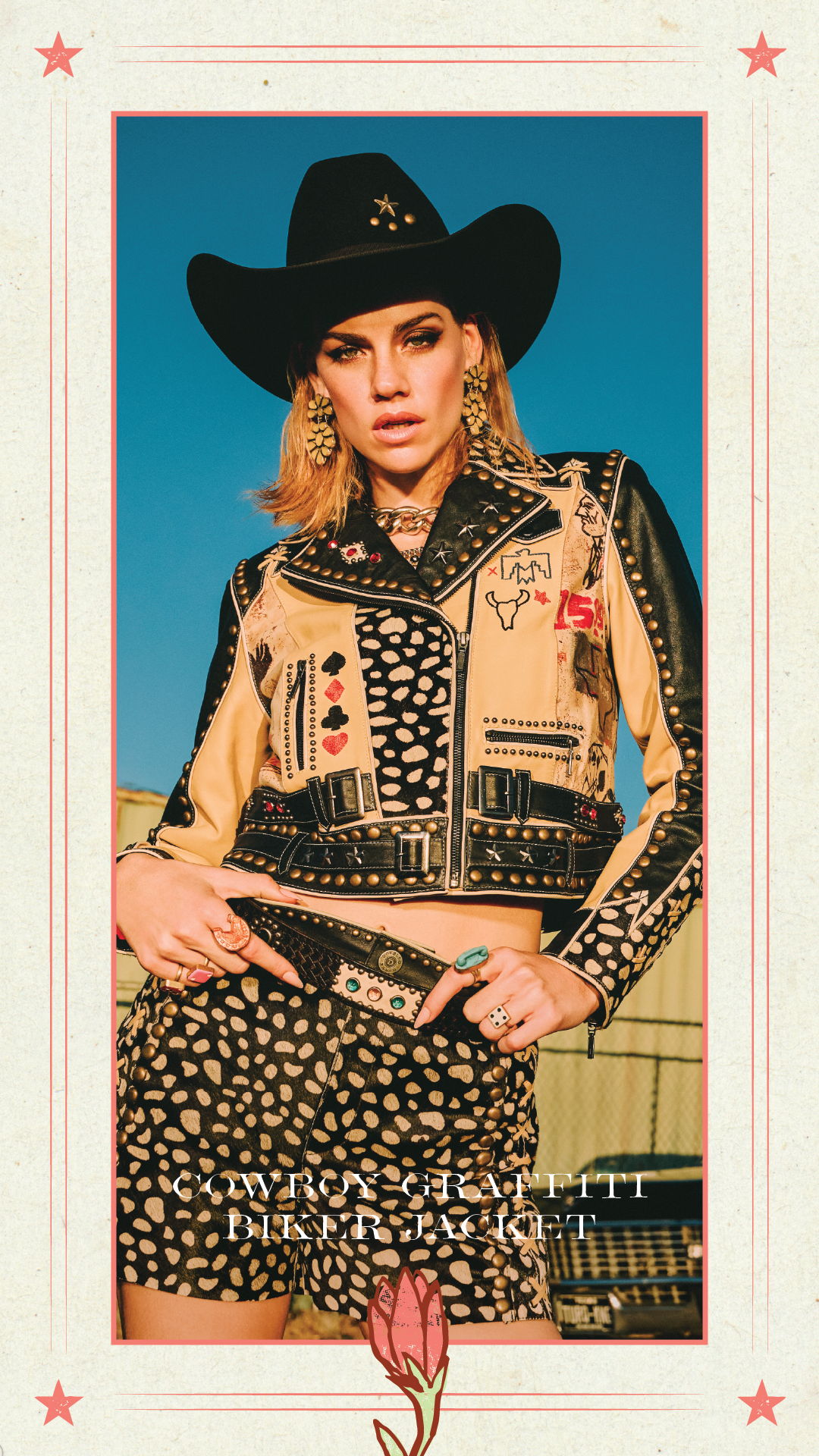 Mother's Day Gift Guide, Cowboy Graffiti Biker Jacket