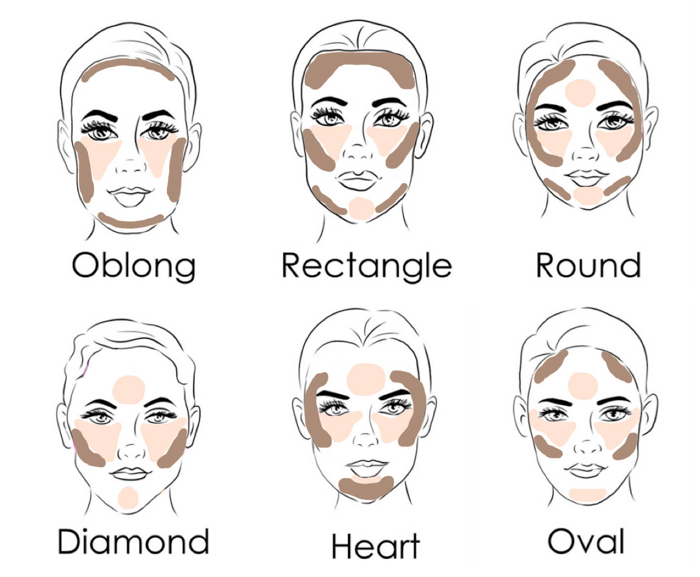 Contouring and highlighting can vary depending on your face shape