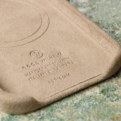 Inside of the iPhoen 17 Air cover made of Alcantara from Good Wilhelm