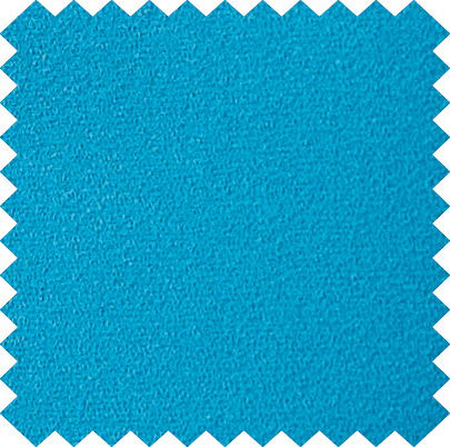 Blue textured fabric swatch with zigzag edges.