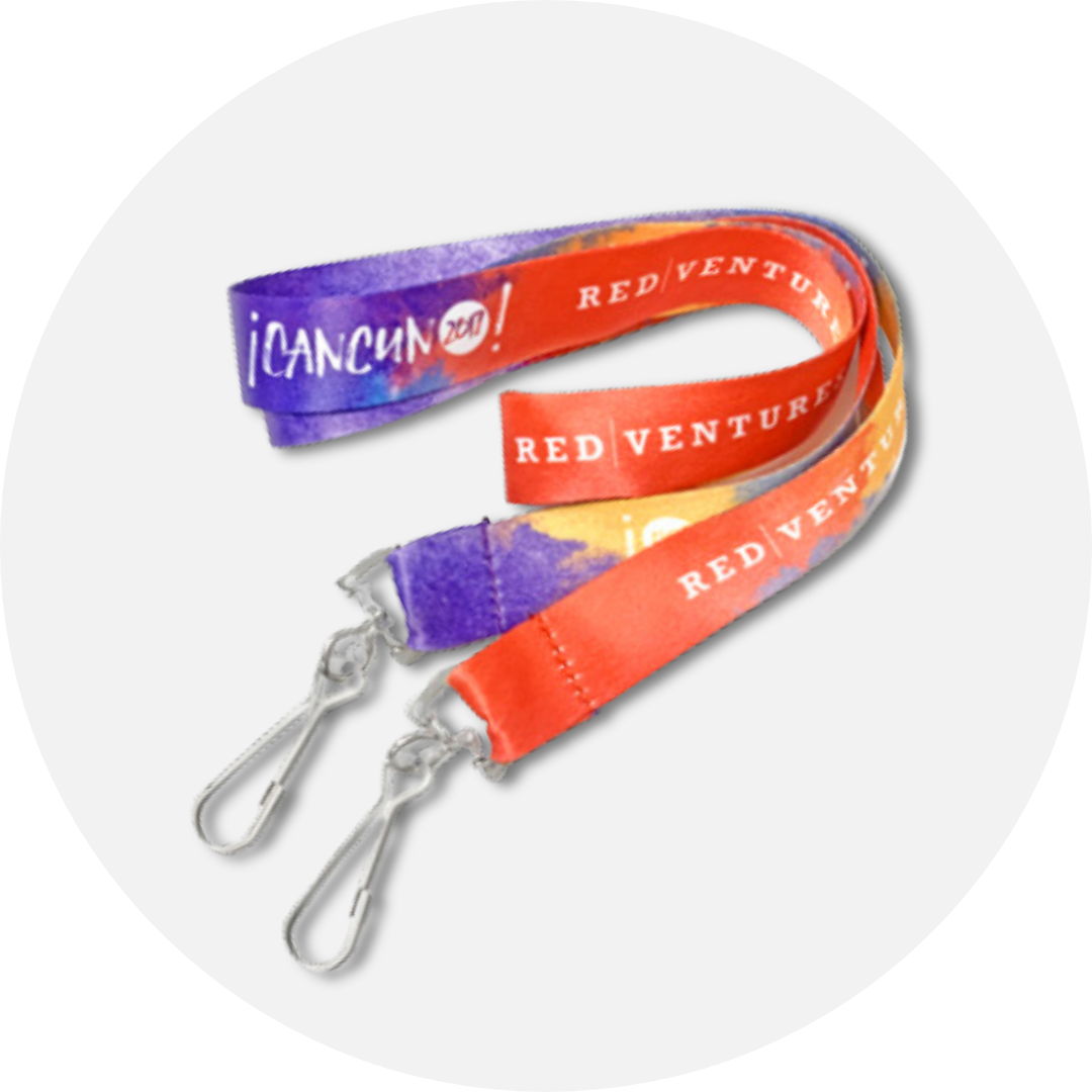 Double-Ended Attachment Custom Lanyard - Full Color Sublimation