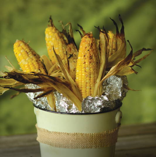 fire-roasted corn on the cob