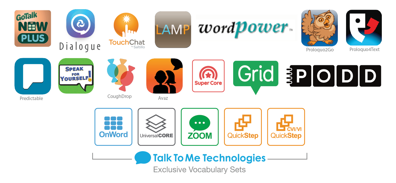 Array of communication software icons