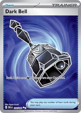 Dark Bell Pokémon card with a bell-shaped item design.