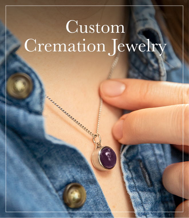 gemstone urn pendant