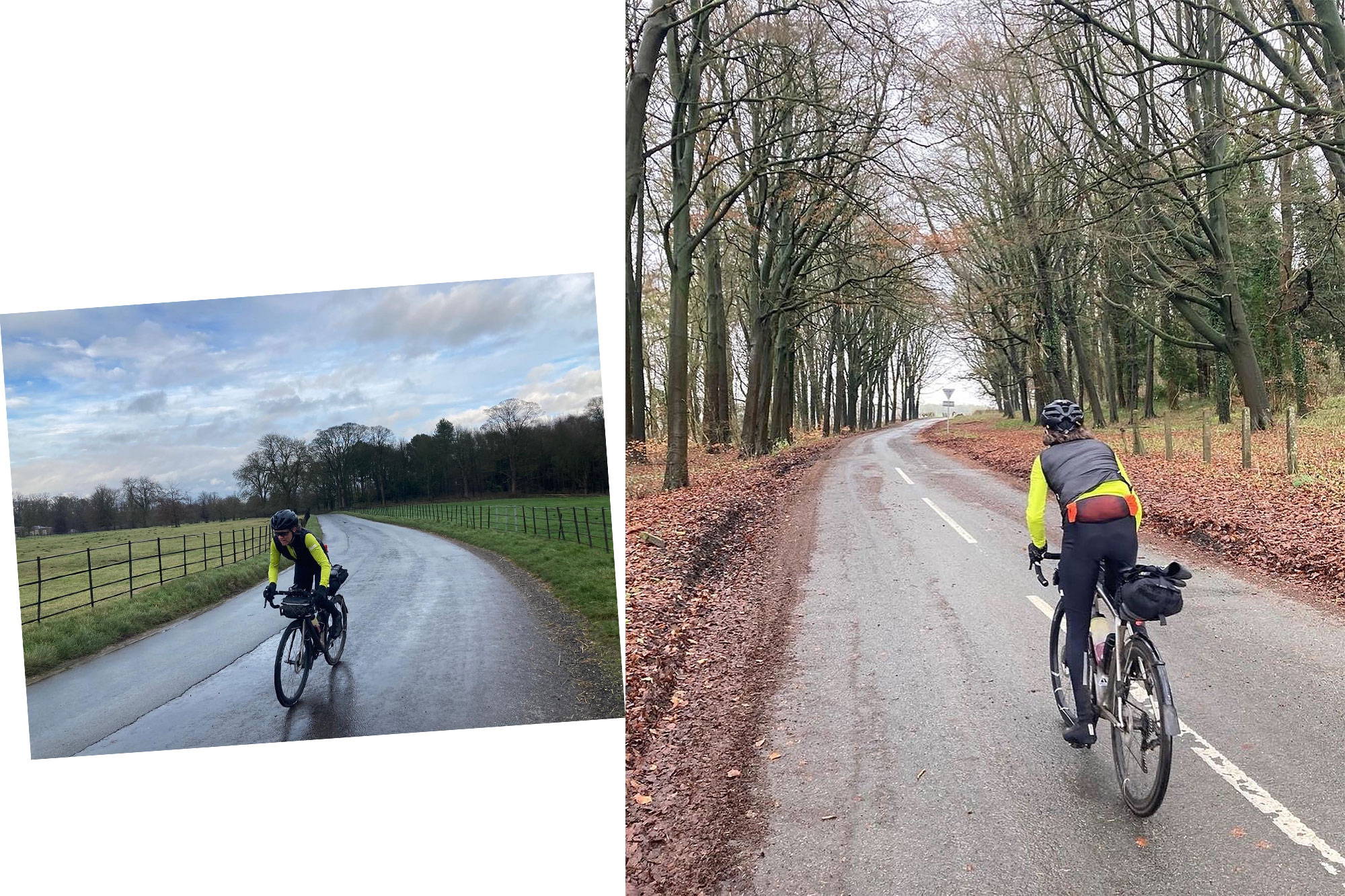 Rich riding his bike in winter conditions