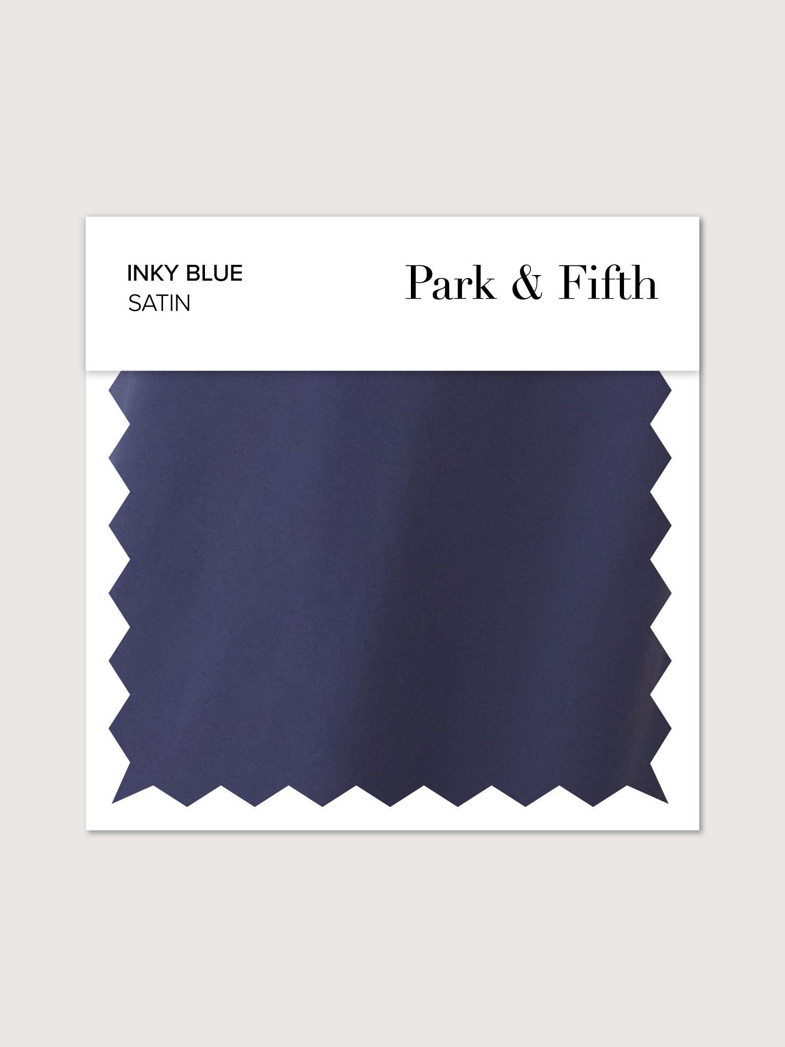 Inky blue satin fabric swatch from Park & Fifth.