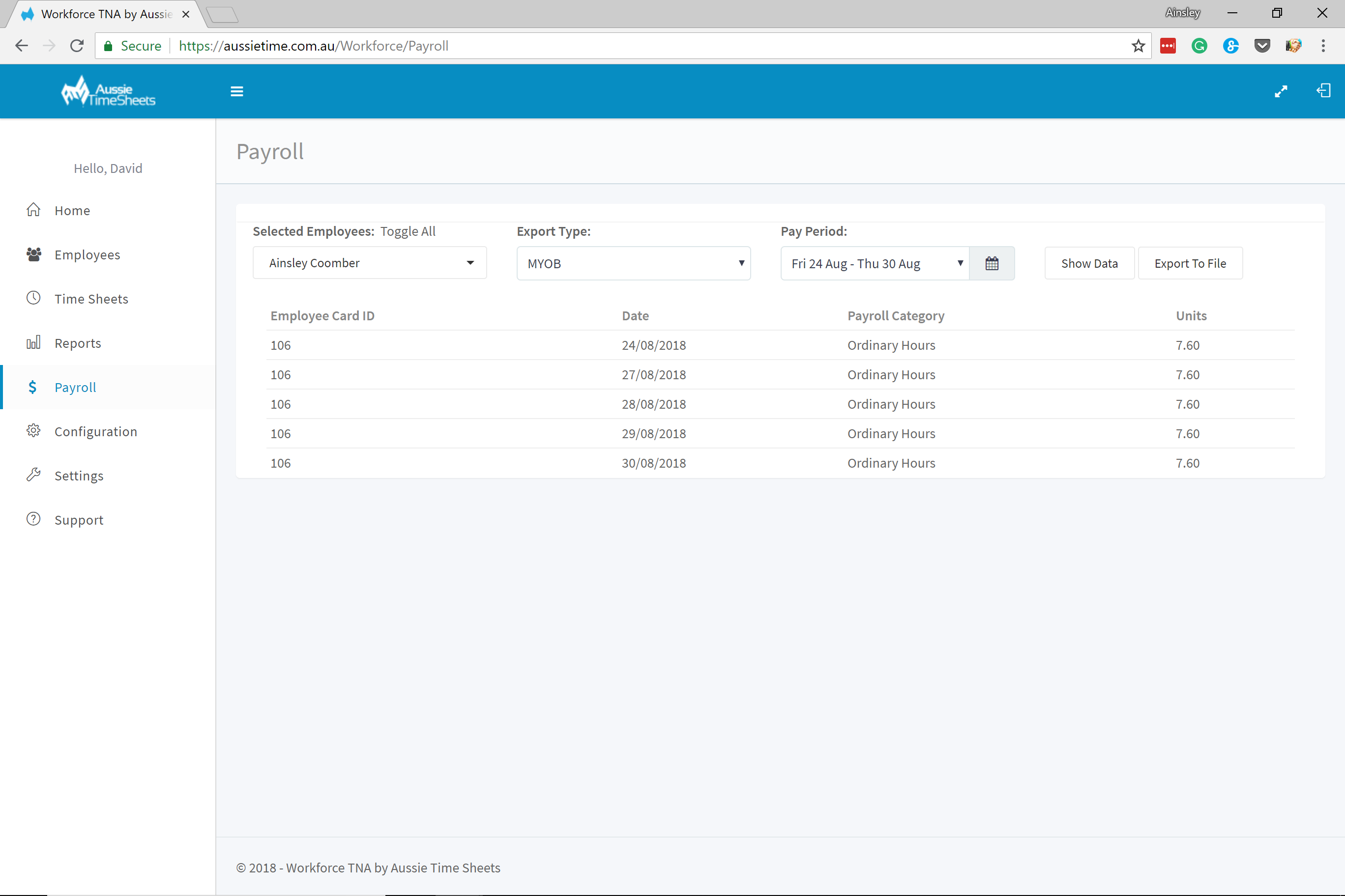 Payroll Summary Report