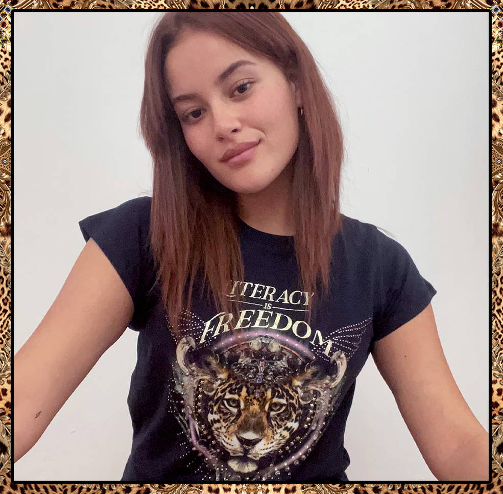 CAMILLA David Jones Literacy Is Freedom tshirt