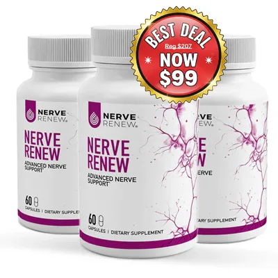 Get 3 bottles of Nerve Renew for just $99 (reg. $207) with our 90-day subscription plan. Our lowest price ever!