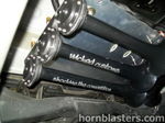 Side profile or rear-quarter view of Wicked Customs's 2005 Toyota Sequoia with Shocker XL train horn install context, HornBlasters gallery photo 2