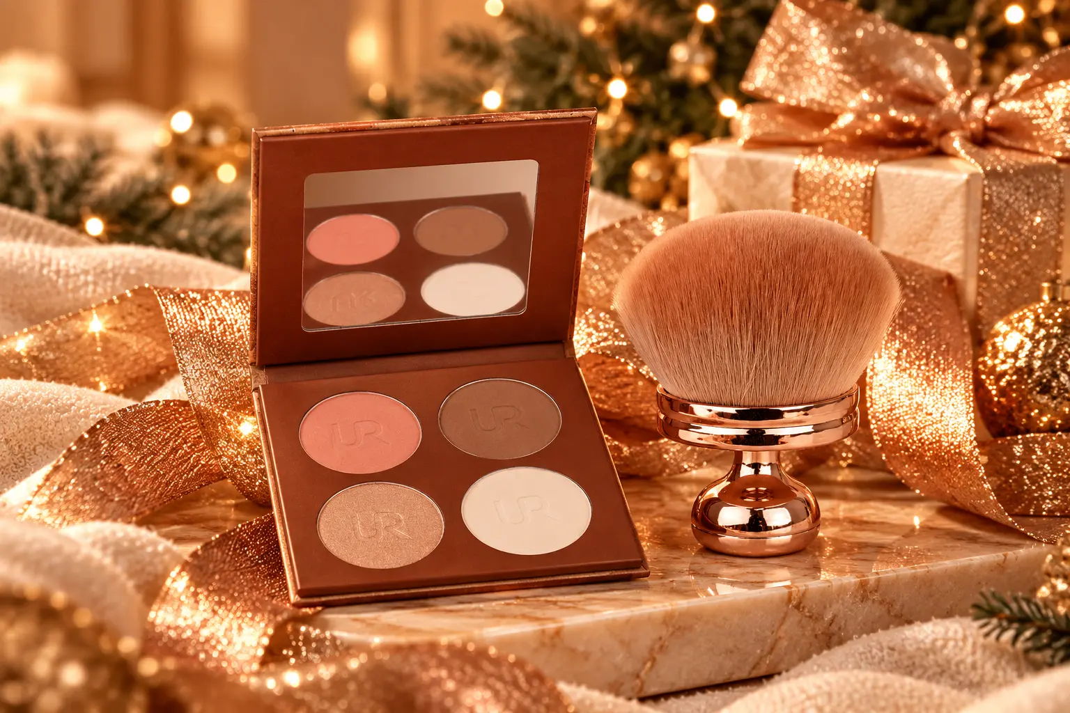 Urban Retreat Contour Palette and Finishing Brush Christmas makeup gifts