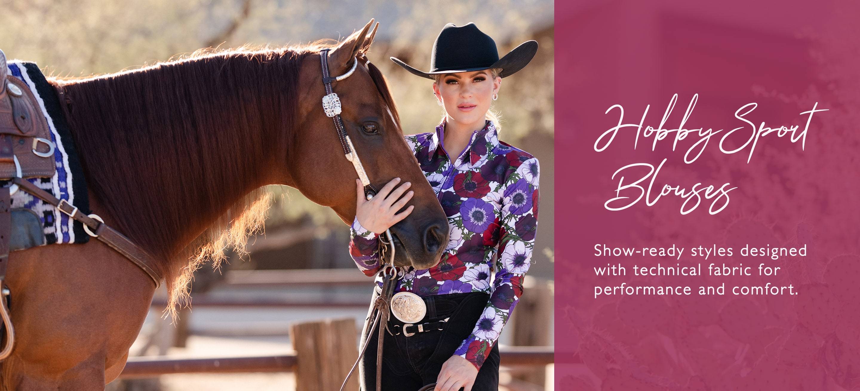 HobbySport Blouses, Show-Ready Styles designed with technical fabric for performance and comfort. 