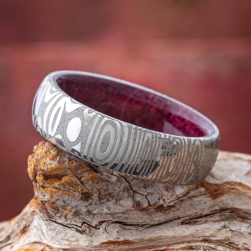 Damascus wedding ring
