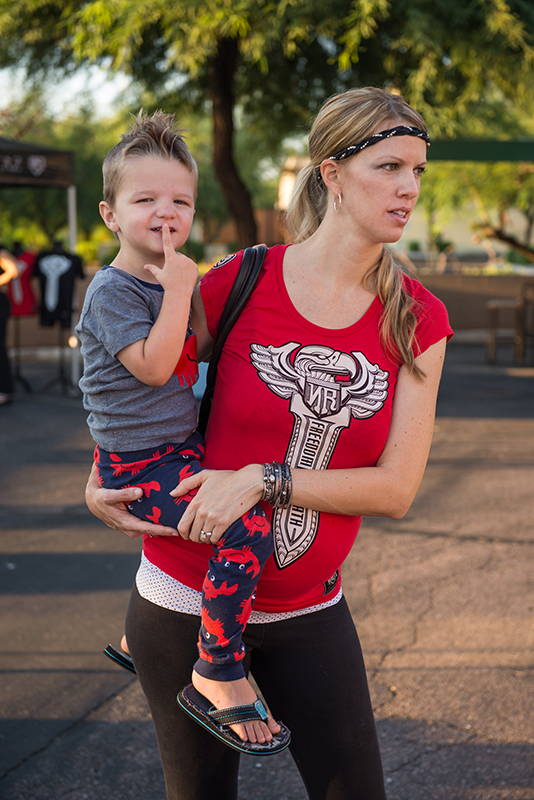 Mom and Child at the2013 NightRider Jewelry Patriot Day Run