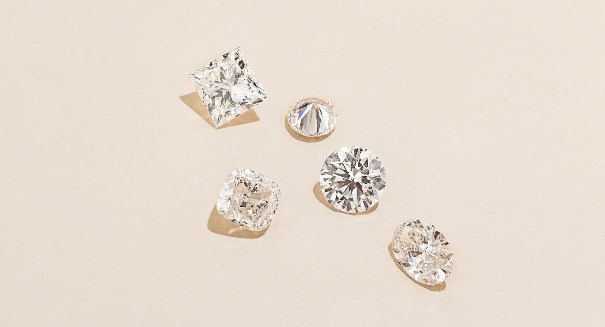 various shaped valuable loose lab grown diamonds