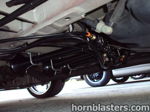 Undercarriage four black Conductor's Special train horn trumpets brass fittings air lines exhaust pipe Leonard's Dodge Caravan 232 gallery photo 3